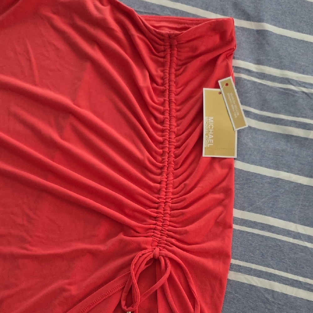 Michael Kors Vibrant Red Midi Skirt -NWT - Picture 3 of 4